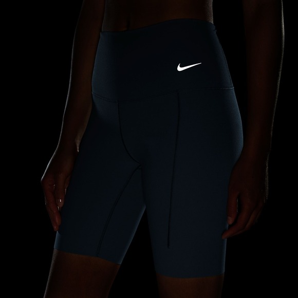 Nike Zenvy Women's XS Gentle-Support High-Waisted 8" Biker Shorts in Armory Blue - Picture 9 of 10